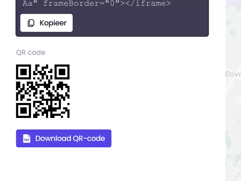 Automatisch QR-codes voor je plekken en kaart